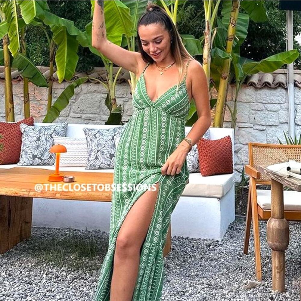 Zara Green Midi Dress - Picture 2 of 16